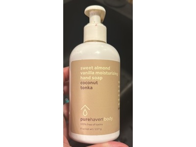 Pure Haven Body Moisturizing Hand Soap,Coconut Tonka, 8 oz/227 g