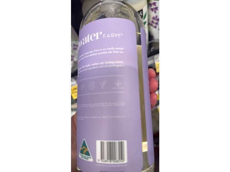 Freshwater Farm Australia Body Wash, Lavender Oil, 34 fl oz/1 L