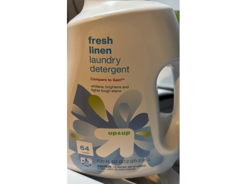 Up & Up Laundry Detergent, Fresh Linen, 64 Loads, 100 fl oz/2.95 L
