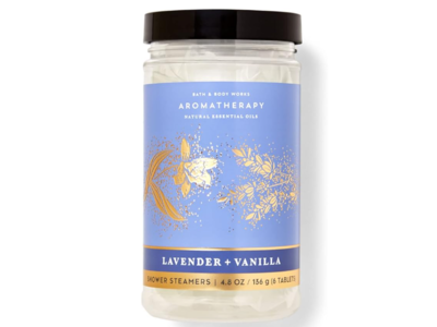 Bath & Body Works Aromatherapy Shower Steamer Tablets, Lavender + Vanilla, 4.8 oz/136 g, 6 Count