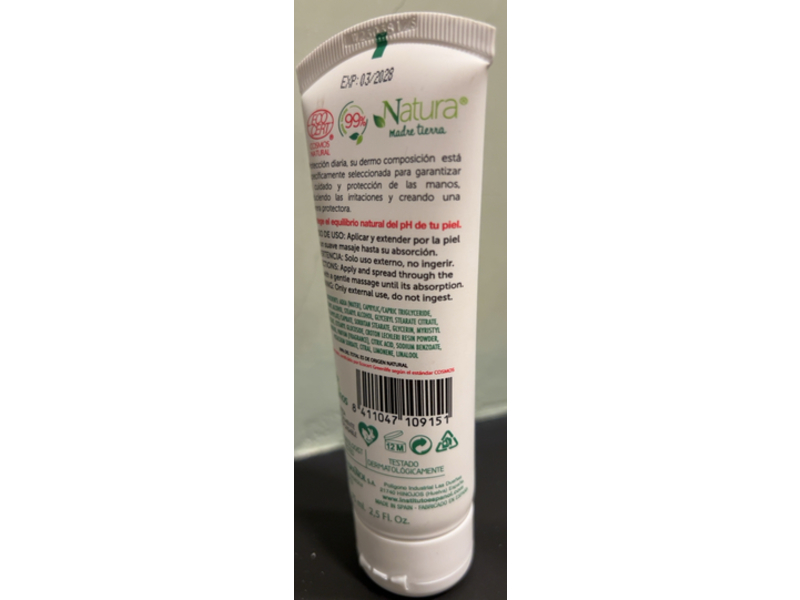 Instituto Espanol Natura Madre Tierra Hand Cream, 75 mL