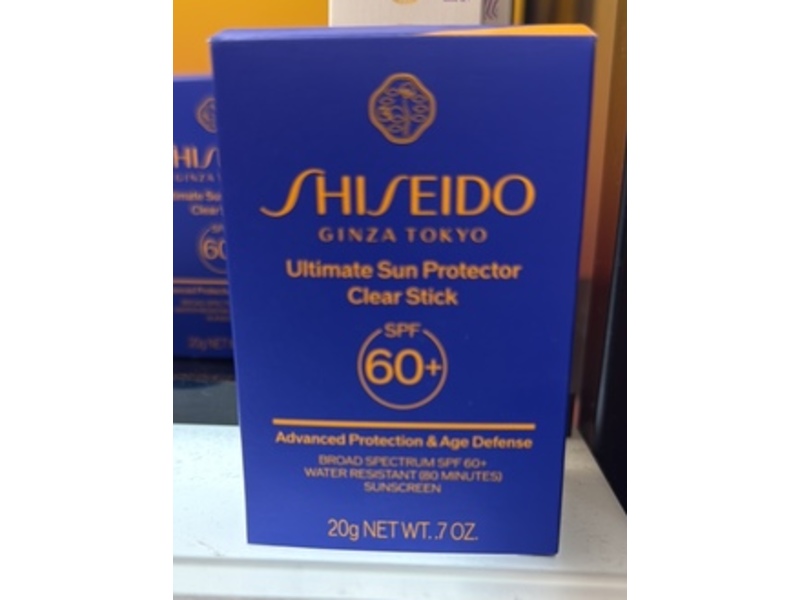 Shiseido Ultimate Sun Protector Clear Stick, SPF 60+0.7 oz/20 g