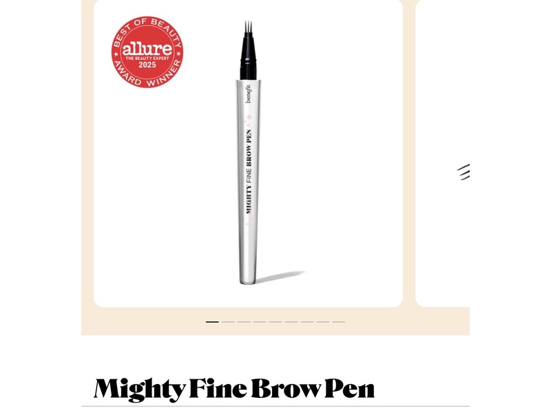 Benefit Mighty Fine Brow Pen, Warm Black Brown, 0.01 fl oz/0. 5 mL