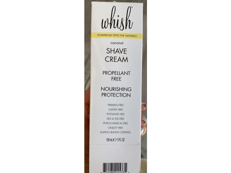 Whish Shave Cream, Coconut, 5 fl oz/150 mL