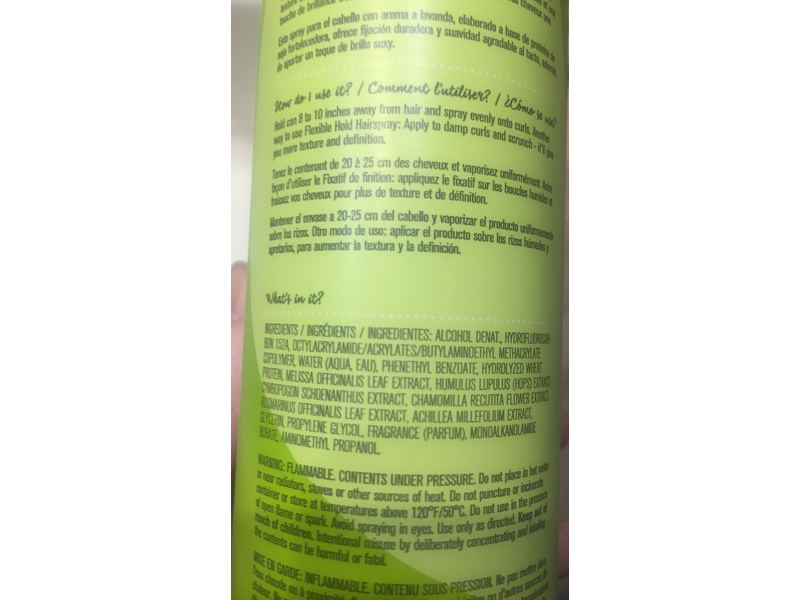 Devacurl Flexible Hold Hair Spray, Shine And Finish, 10 oz/283 g