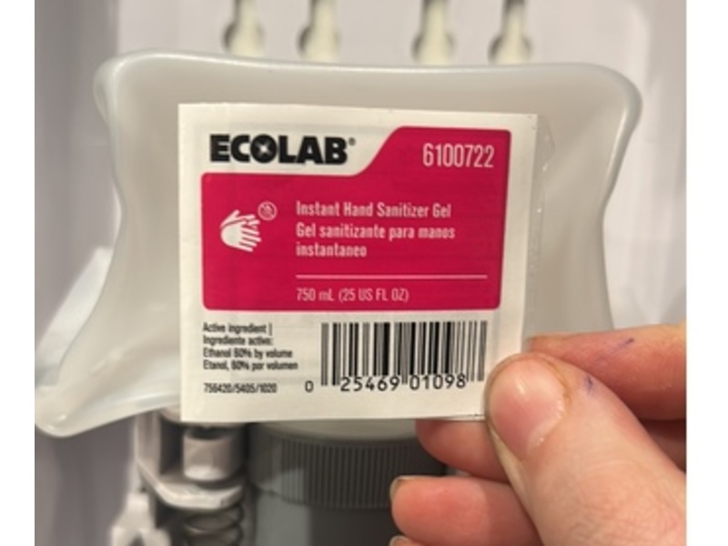 Ecolab Instant Hand Sanitizer Gel, 25 fl oz750 mL