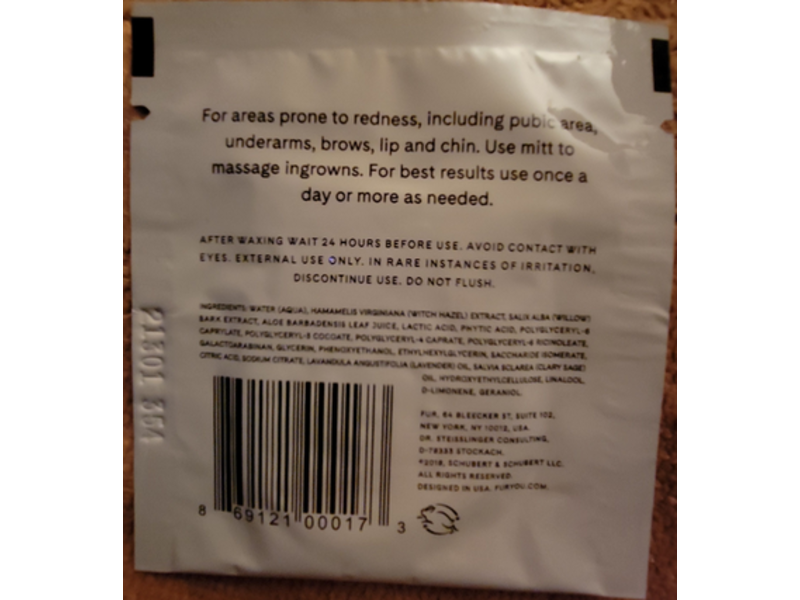 Fur Ingrown Eliminator 1 Serum Infused Mitt