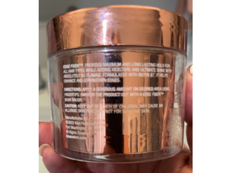 Kiss Color & Care Edge Fixed Maximum Hold, Sweet Peach, 3.38 fl oz/100 mL