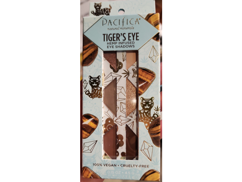 Pacfica Tiger's Eye Shadows, Hemp Infused, 0.15 oz/4.5 g