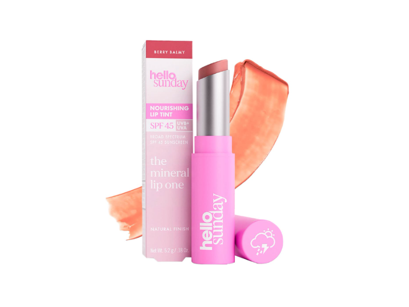 Hello Sunday Nourishing Lip Tint, SPF 45, Berry Balmy, 0.18 fl oz/5.2 g