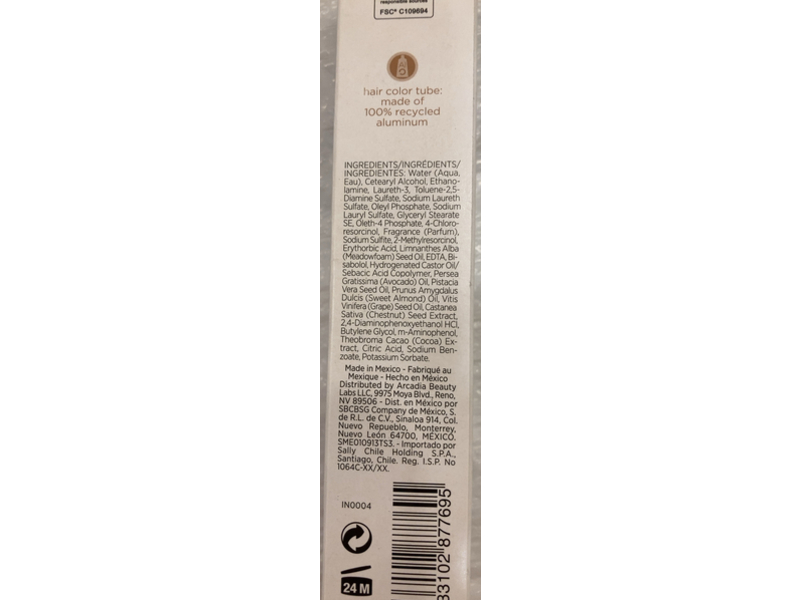 Inspired By Nature Permanent Creme Hair Color, Chestnut Seed & Coco Extract, 4N Natural Medium Chestnut Brown, 2.05 oz/58.2 g