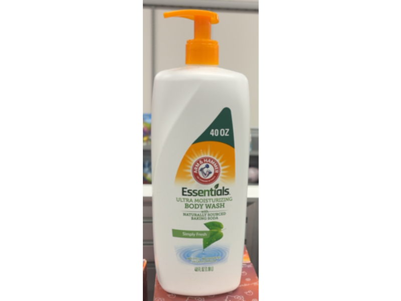 Arm & Hammer Essentials Ultra Moisturizing Body Wash, Simply Fresh, 40 fl oz/1.18 L