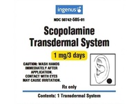 Scopolamine Transdermal System, 1 mg / 3 days, 4 Count, Ingenus (Rx) - Image 2