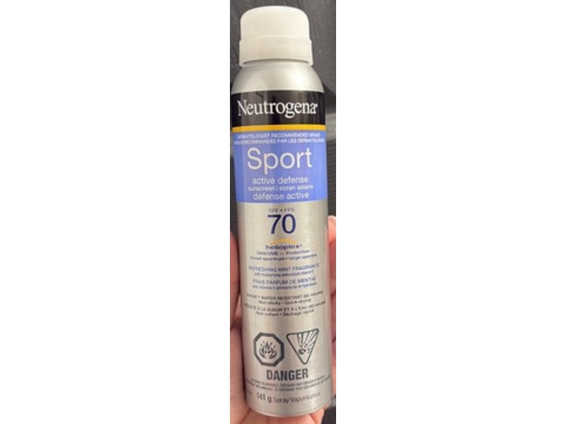 Neutrogena Sport Active Defense Sunscreen, Refreshing Mint, SPF 70, 141 g