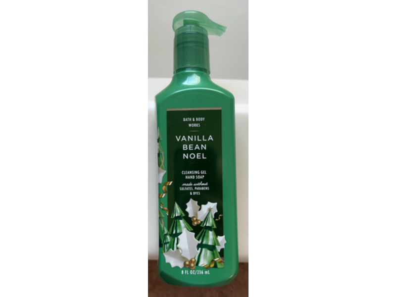 Bath & Body Works Cleansing Gel Hand Soap, Vanilla Bean Noel, 8 fl oz/236 mL