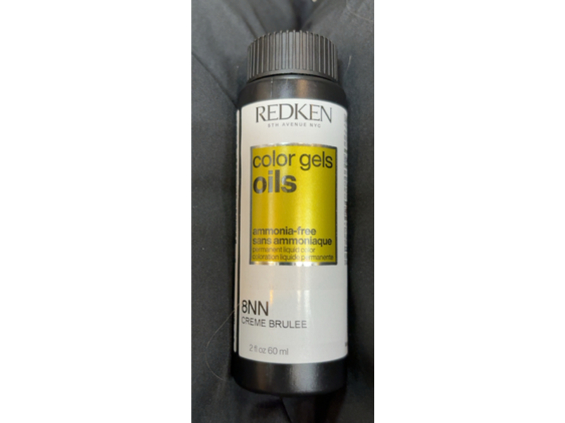 Redken Color Gel Oils Permanent Liquid Color, 8NN Creme Brulee, 2 fl oz/60 mL