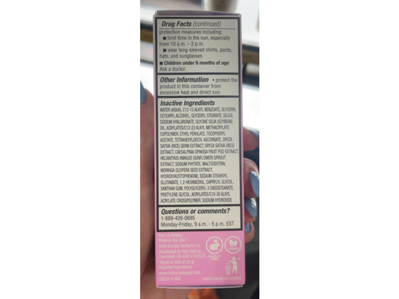 Hello Sunday The Everyday One Face Moisturiser, SPF 50 PA++++, 1.69 fl oz/50 mL