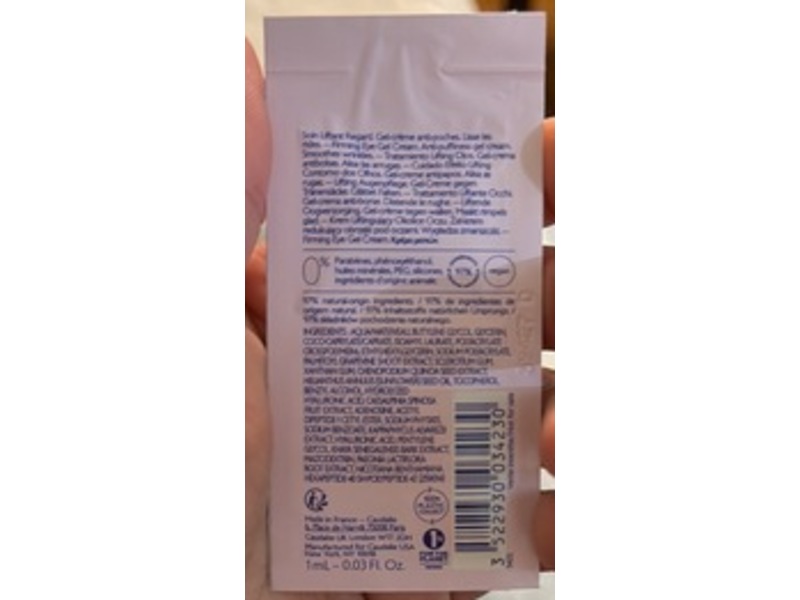Caudalie Firming Eye Gel Cream, 0.03 fl oz/1 mL