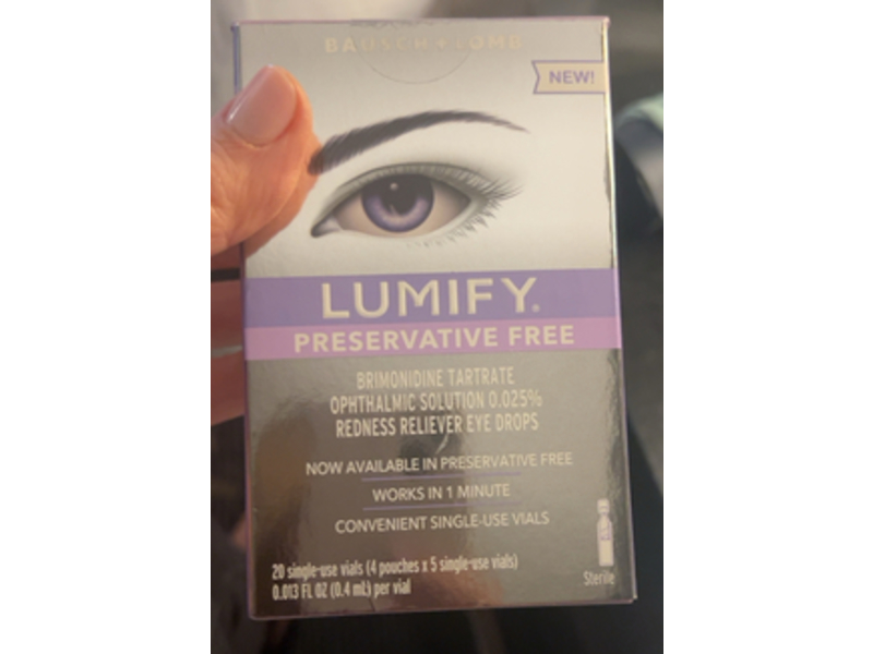 Bausch + Lomb Lumify Redness Reliever Eye Drops, 0.013 oz/0.4 mL