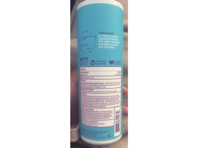 Pacifica Beauty Acne Warrior Acne Fighting Body Wash, Niacinamide + Aloe & Cucumber, 12 fl oz/355 mL