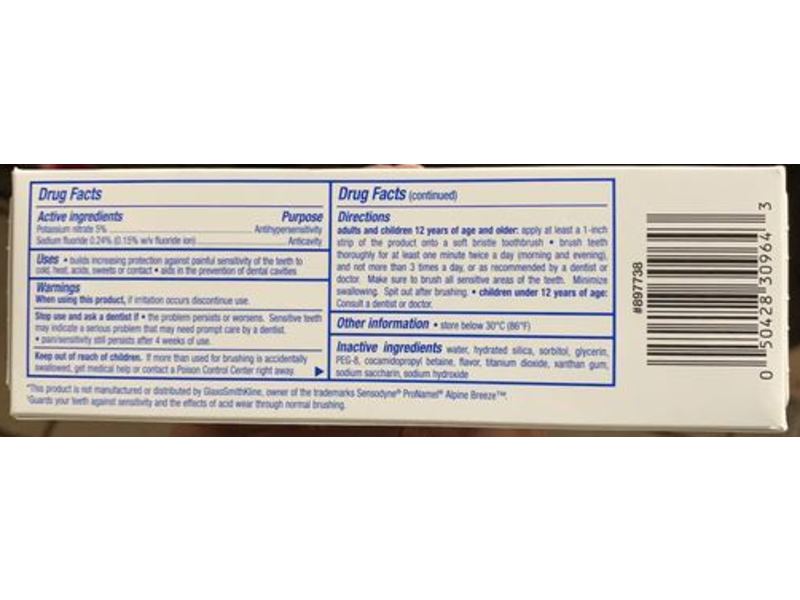 CVS Health Sensitive Enamel Guard Anti-Cavity Toothpaste With Fluoride, Alpine Mint, 4 oz/113 g