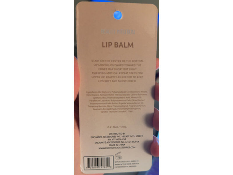 Beauty Intuition Scented Lip Balm, Coconut Cream, 0.41 fl oz/12 mL