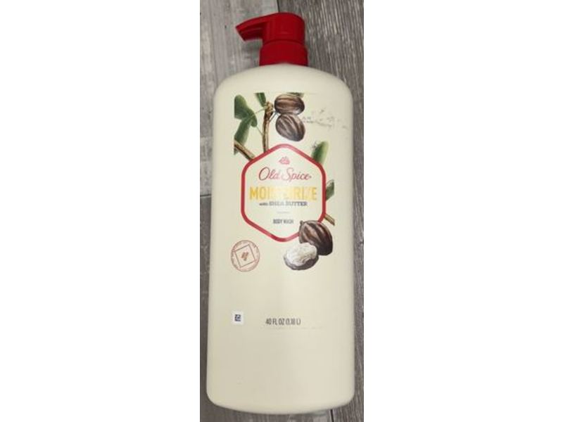 Old Spice Moisturize Body Wash, Shea Butter, 40 fl oz/1.18 L