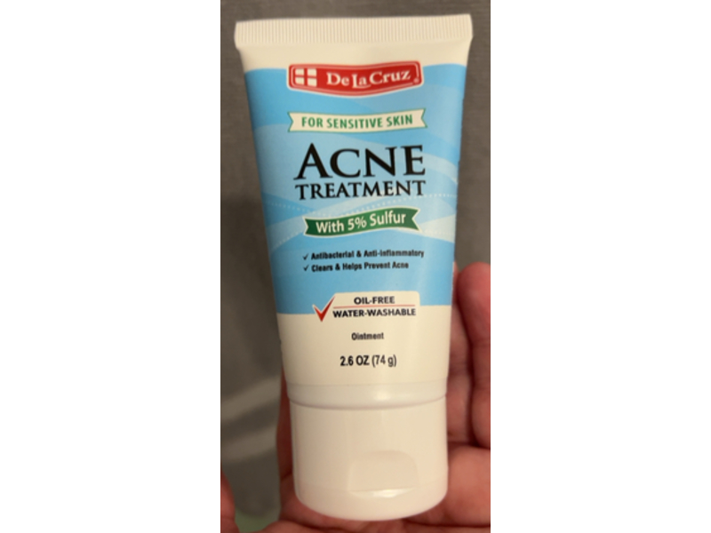De La Cruz Acne Treatment Ointment, Sulfur, 2.6 oz/74 g