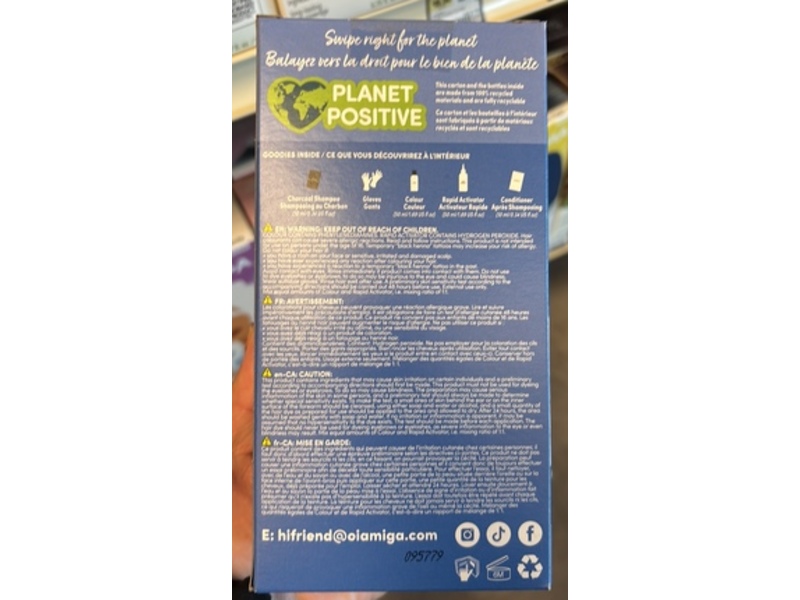 Oiamiga Permanent Hair Colour, #7.01 Natural Blonde, 4.06 fl oz/120 mL