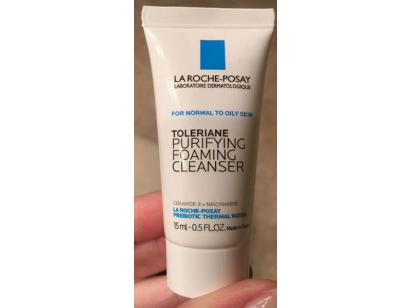 La Roche-Posay Toleriane Purifying Foaming Cleanser, Ceramide-3 + Niacinamide, 0.5 fl oz/15 mL