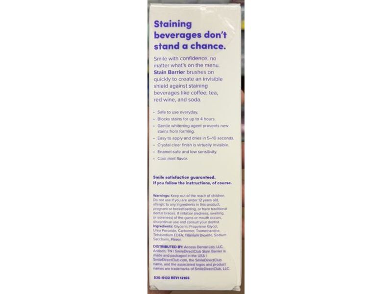 Smile Direct Club Stain Barrier, 0.135 fl oz/4 mL, 30 Count