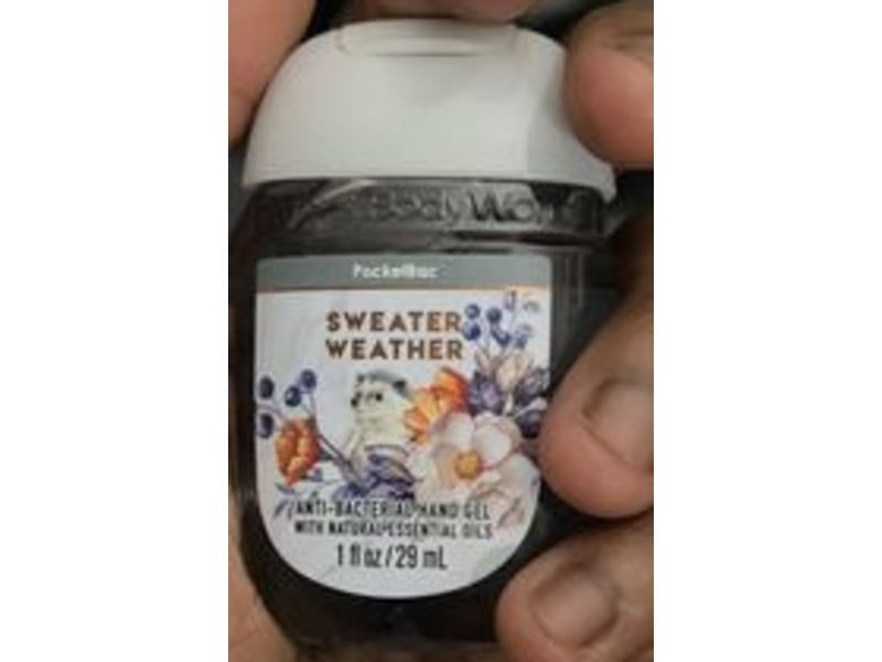 Bath & Body Works Pocket Bac Anti- Bacterial Hand Gel, Sweater Weather, 1 fl oz/29 mL