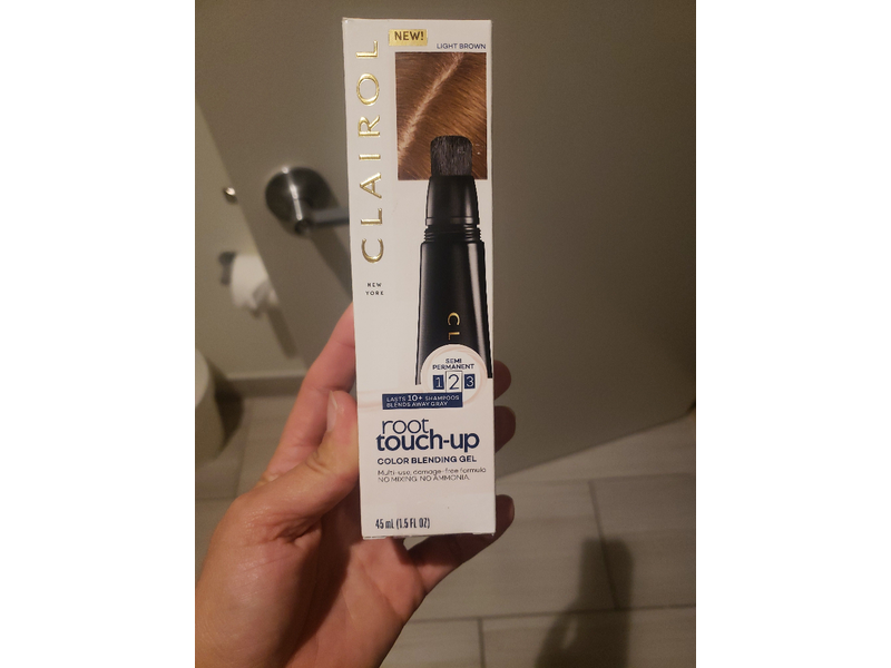 Clairol Root Touch-Up Semi Permanent Color Blending Gel, Light Brown, 1.5 fl oz/45 mL.