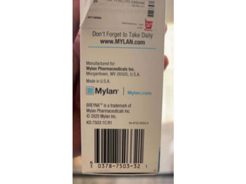 Breyna (budesonide and formoterol fumarate dihydrate) Inhalation Aerosol 160 mcg/4.5 mcg, Mylan (Rx)