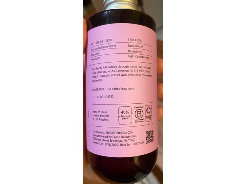 Prose Custom Conditioner, 8.5 fl oz/256 mL