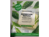 Vitamasques Superfood Matcha Antioxidant Sheet Mask, Green Tea, Count 1 - Image 3