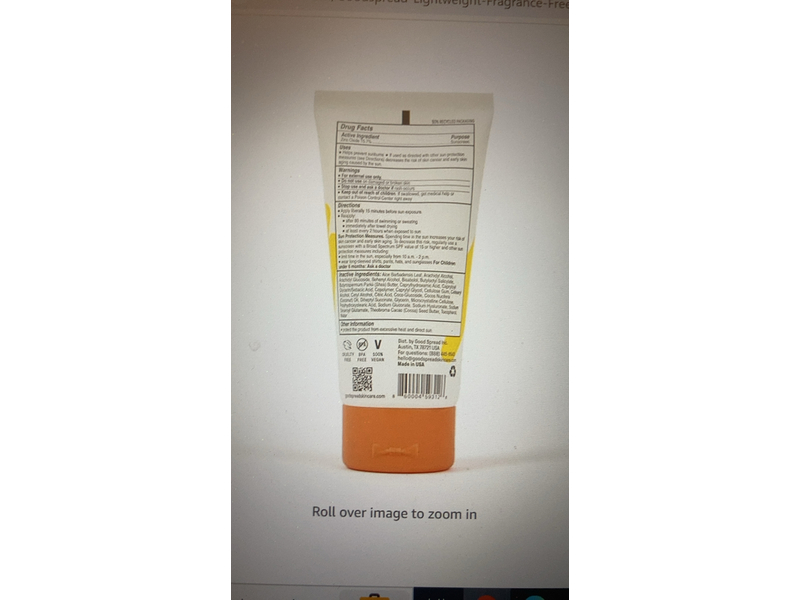 Goodspread Universal Mineral Sunscreen, SPF 30, 3.4 fl oz/100 mL