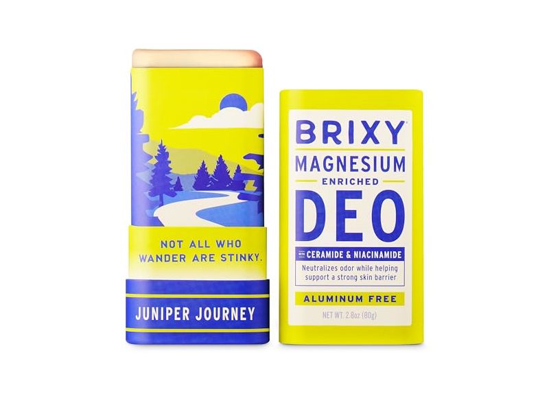 Brixy Magnesium Deodorant, Juniper Journey, 2.8 oz/80 g