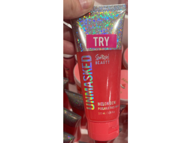 Sportsgirl Beauty Unmasked Peelable Face Mask, Melon Dew, 3.38 fl o/100 mL