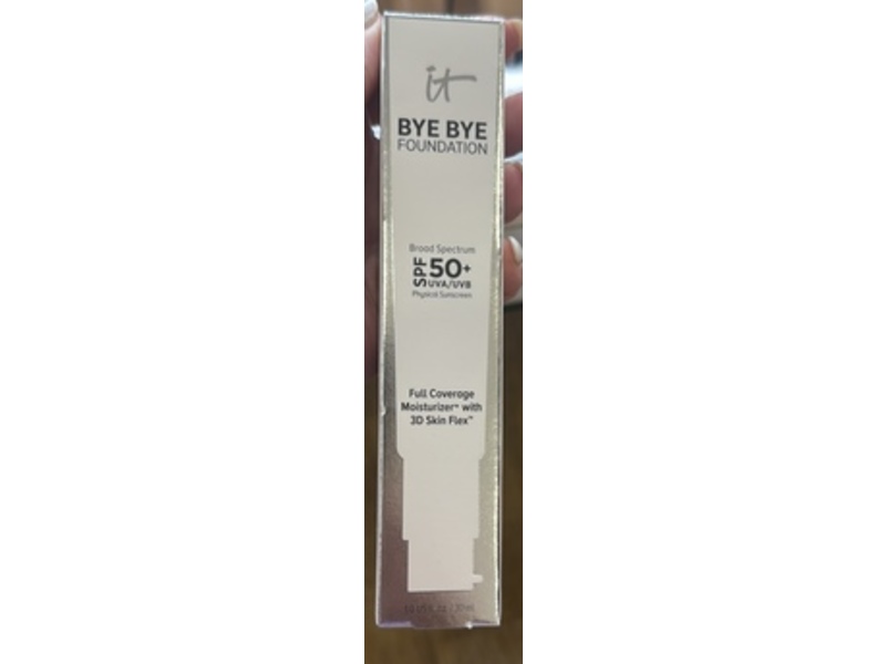 It Cosmetics Full Coverage Moisturizer Bye Bye Foundation, SPF 50+, Deep, 1 fl oz/30 mL