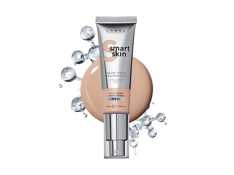 Lamel Smart Skin Serum Tinted Foundation, Beige 402, Hyaluronuc Acid, 1.18 fl oz/35 mL