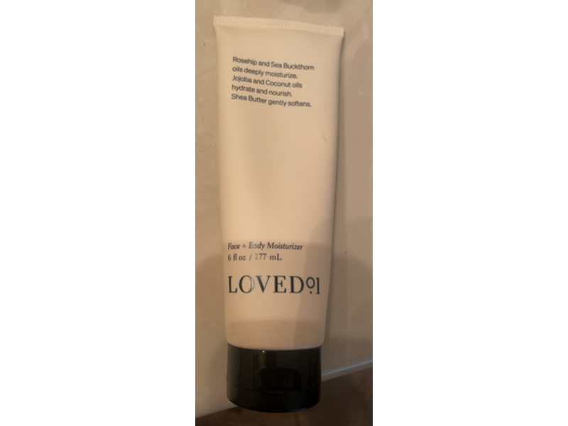 Lovedº1 Face + Body Moisturizer, Rosehip & Sea Buckthorn, 6 fl oz/177 mL, Pack Of 2