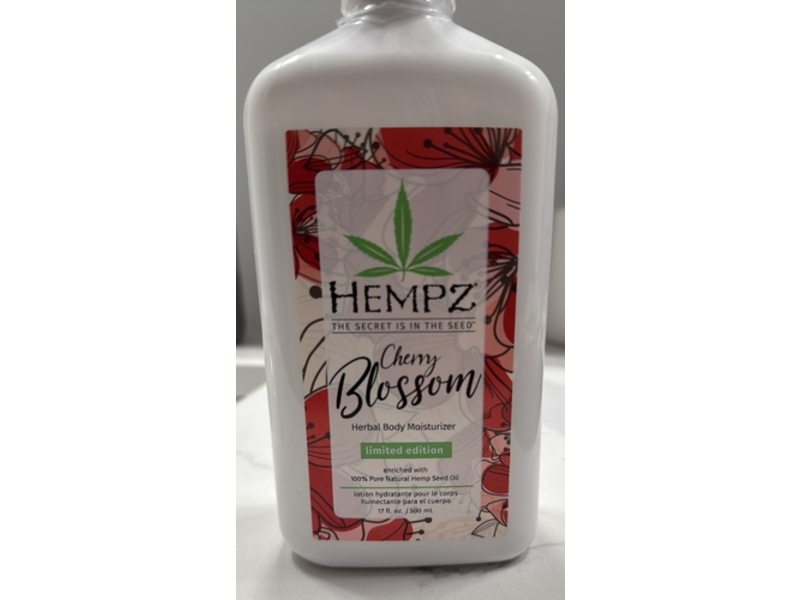 Hempz Herbal Body Lotion, Cherry Blossom, 17 fl oz/500 mL
