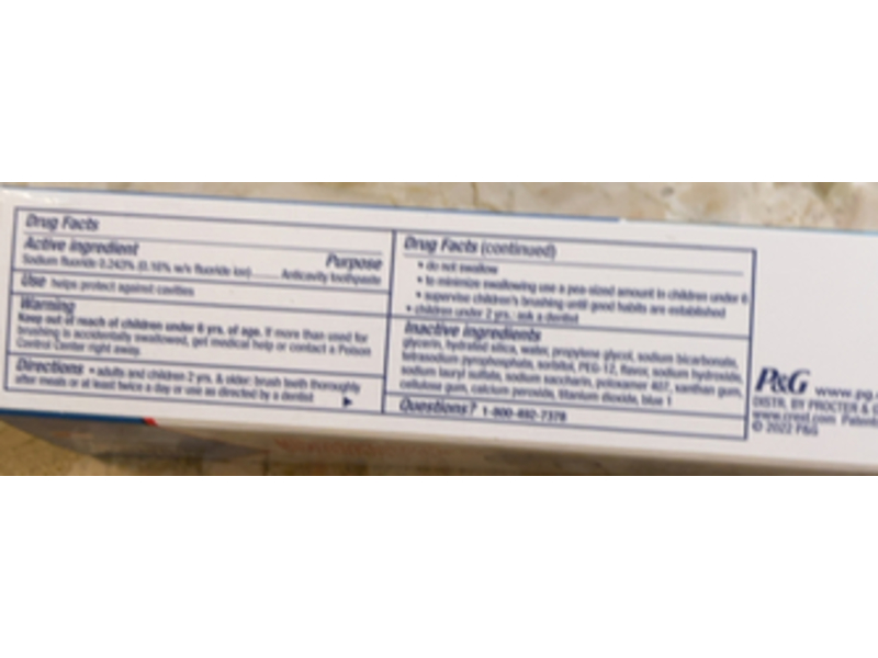 Crest Baking Soda & Peroxide Whitening Toothpaste, Fresh Mint, 4.2 oz/119 g