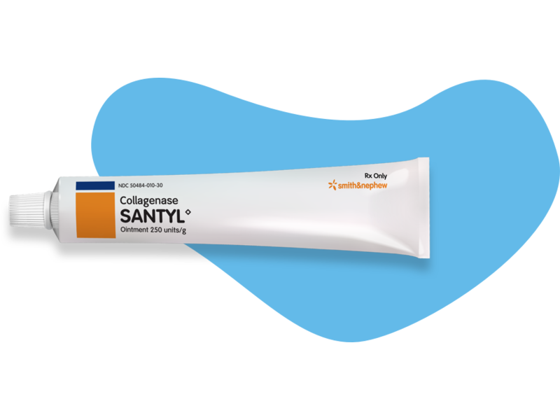 Collagenase Santyl Ointment 250 unitw/g, 30 g Smith & Nephew (RX)