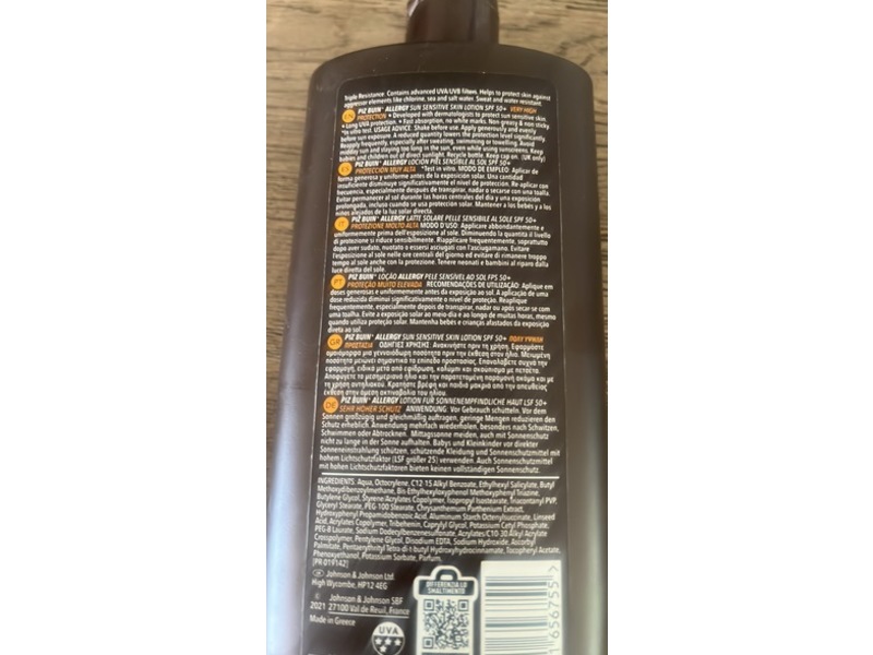Piz Buin Allergy Sun Sensitive Skin Lotion, SPF 50+, 400 mL