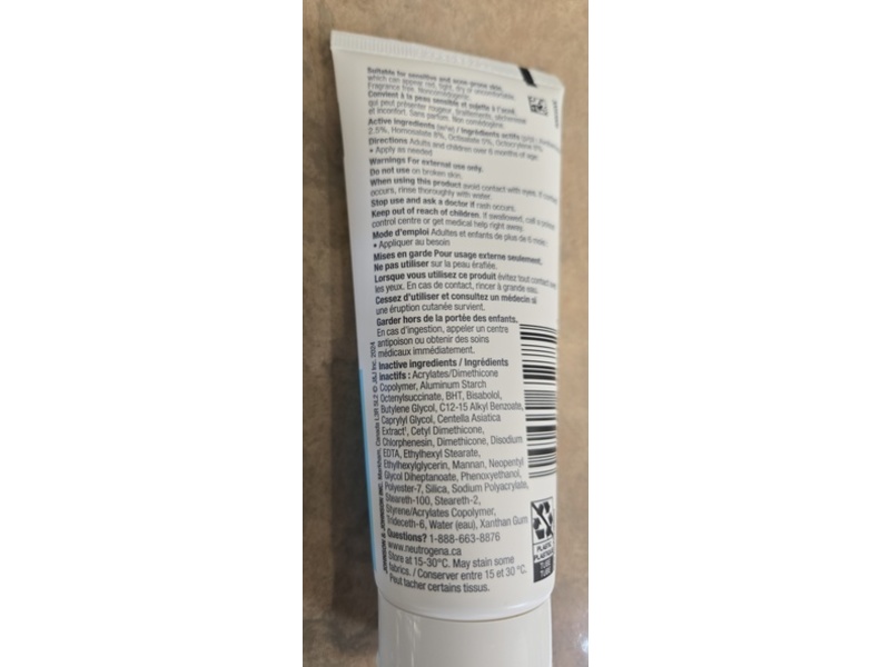 Neutrogena Ultra Gentle Daily Facial Moisturizer Lotion, SPF 30, 100 mL