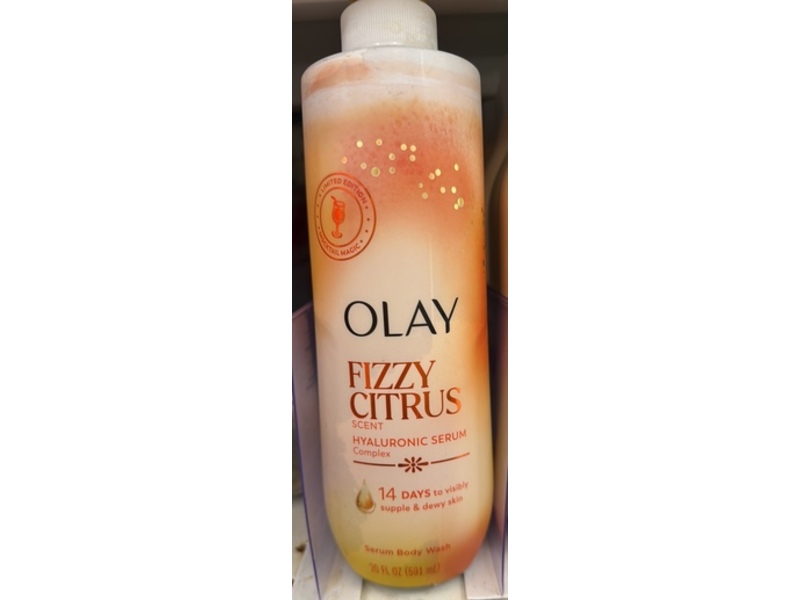 Olay Serum Body Wash, Fizzy Citrus Scent, 20 fl oz/591 mL