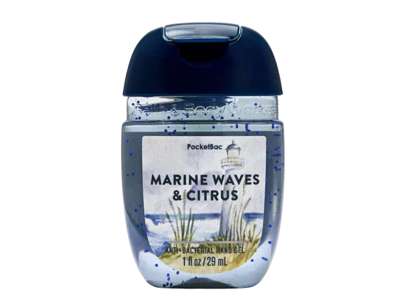 Bath & Body Works PocketBac Anti-Bacterial Hand Gel, Marine Waves & Citrus, 1 fl oz/29 mL