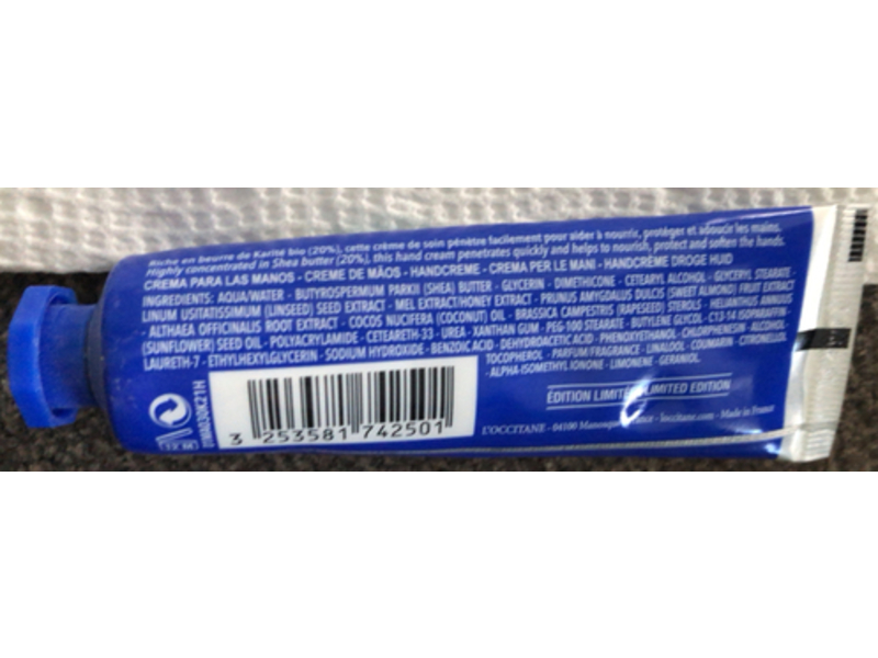 L'Occitane En Provence Hand Cream, Shea Butter, 1 fl oz/30 mL